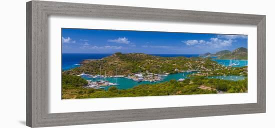 Caribbean, Antigua, English Harbour from Shirley Heights-Alan Copson-Framed Photographic Print