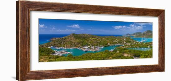 Caribbean, Antigua, English Harbour from Shirley Heights-Alan Copson-Framed Photographic Print