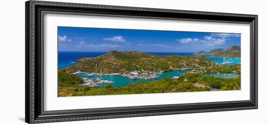 Caribbean, Antigua, English Harbour from Shirley Heights-Alan Copson-Framed Photographic Print