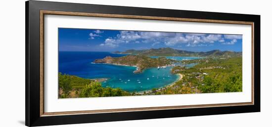 Caribbean, Antigua, English Harbour from Shirley Heights-Alan Copson-Framed Photographic Print