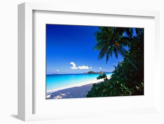 Caribbean Beach, Saint John, USVI-George Oze-Framed Photographic Print