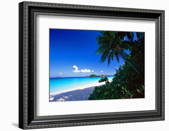 Caribbean Beach, Saint John, USVI-George Oze-Framed Photographic Print