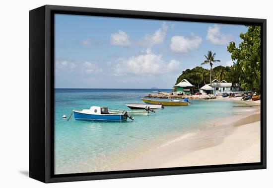 Caribbean Boats I-Karyn Millet-Framed Stretched Canvas