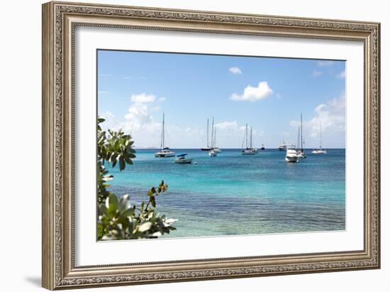 Caribbean Boats II-Karyn Millet-Framed Photo