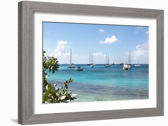 Caribbean Boats II-Karyn Millet-Framed Photo