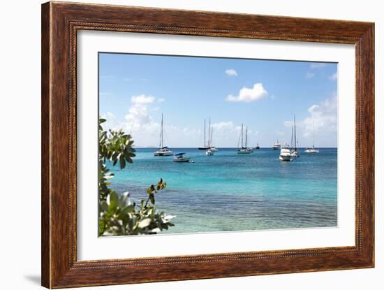 Caribbean Boats II-Karyn Millet-Framed Photo