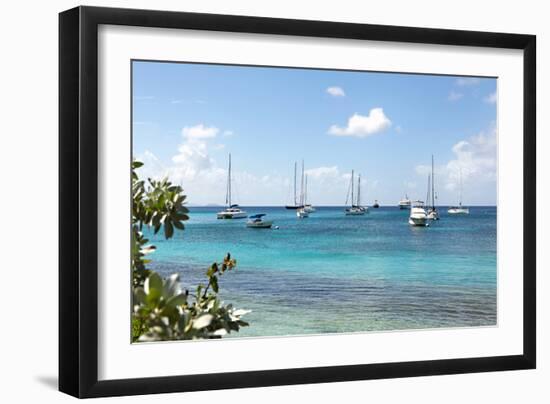 Caribbean Boats II-Karyn Millet-Framed Photo