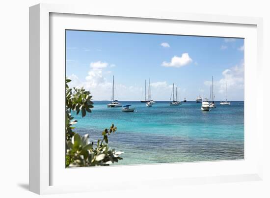 Caribbean Boats II-Karyn Millet-Framed Photo