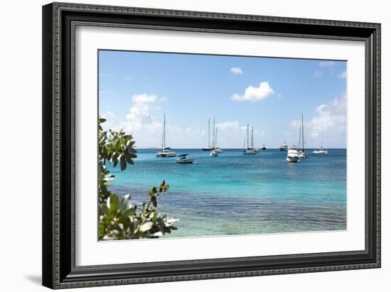 Caribbean Boats II-Karyn Millet-Framed Photo