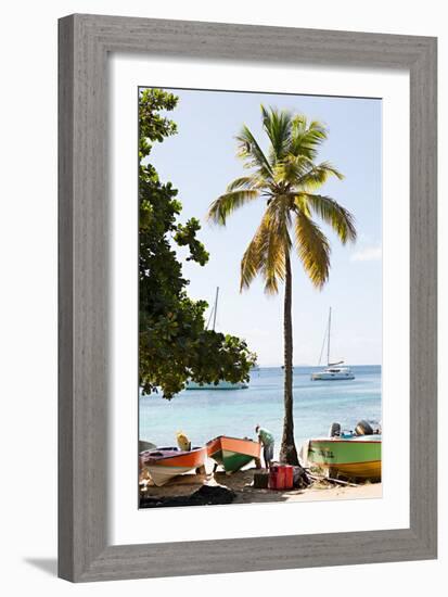 Caribbean Boats V-Karyn Millet-Framed Photo