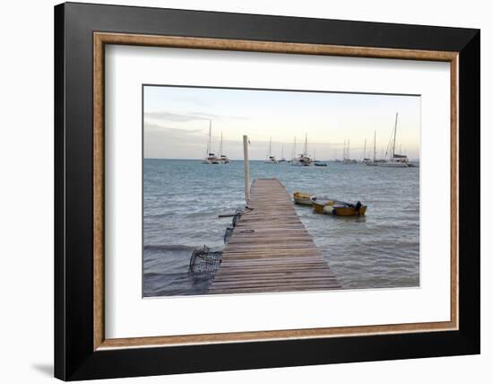 Caribbean, British Virgin Islands, Anegada. Dock and Lobster Pots-Kevin Oke-Framed Photographic Print