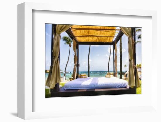 Caribbean Cabana, Puerto Rico-George Oze-Framed Photographic Print