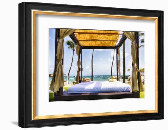 Caribbean Cabana, Puerto Rico-George Oze-Framed Photographic Print