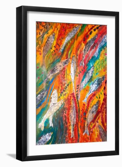 Caribbean Crush, 2019 (Oils)-jocasta shakespeare-Framed Giclee Print