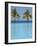 Caribbean, Honduras, Roatan. Infinity pool surrounded by palm trees.-Julie Eggers-Framed Photographic Print