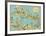 Caribbean Map: Sunshine and Happiness-The Vintage Collection-Framed Premium Giclee Print