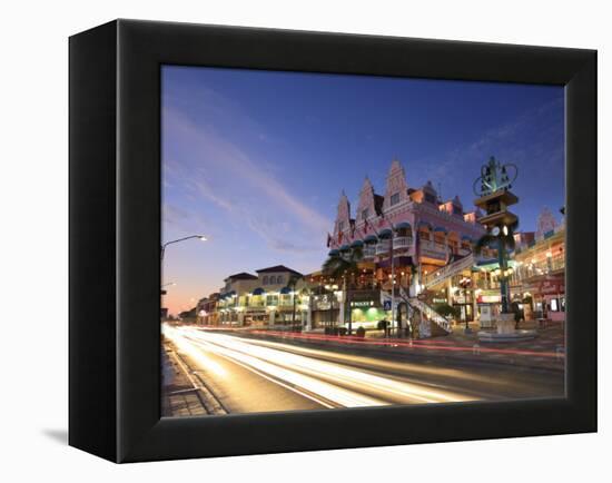 Caribbean, Netherland Antilles, Aruba, Oranjestad Main Street-Michele Falzone-Framed Premier Image Canvas