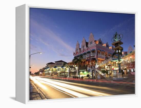 Caribbean, Netherland Antilles, Aruba, Oranjestad Main Street-Michele Falzone-Framed Premier Image Canvas