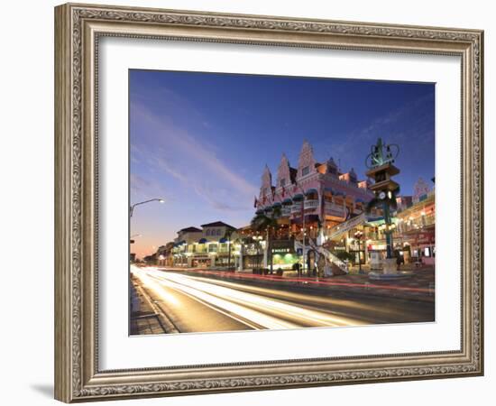 Caribbean, Netherland Antilles, Aruba, Oranjestad Main Street-Michele Falzone-Framed Photographic Print