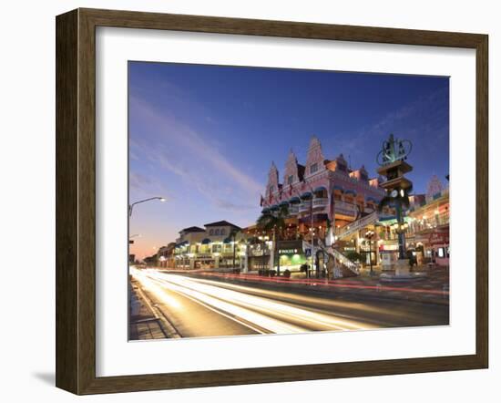 Caribbean, Netherland Antilles, Aruba, Oranjestad Main Street-Michele Falzone-Framed Photographic Print