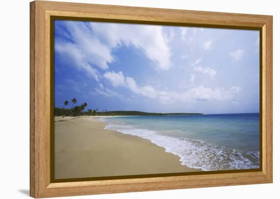 Caribbean, Puerto Rico, Vieques Island. Surf at Red Beach-Jaynes Gallery-Framed Premier Image Canvas