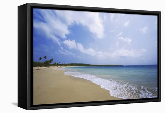 Caribbean, Puerto Rico, Vieques Island. Surf at Red Beach-Jaynes Gallery-Framed Premier Image Canvas