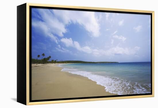 Caribbean, Puerto Rico, Vieques Island. Surf at Red Beach-Jaynes Gallery-Framed Premier Image Canvas