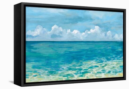 Caribbean Sea Reflections-Silvia Vassileva-Framed Stretched Canvas