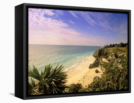 Caribbean Sea, Tulum, Yucatan, Mexico-Walter Bibikow-Framed Premier Image Canvas