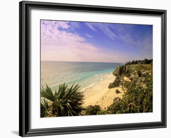 Caribbean Sea, Tulum, Yucatan, Mexico-Walter Bibikow-Framed Photographic Print