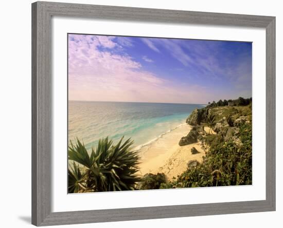 Caribbean Sea, Tulum, Yucatan, Mexico-Walter Bibikow-Framed Photographic Print