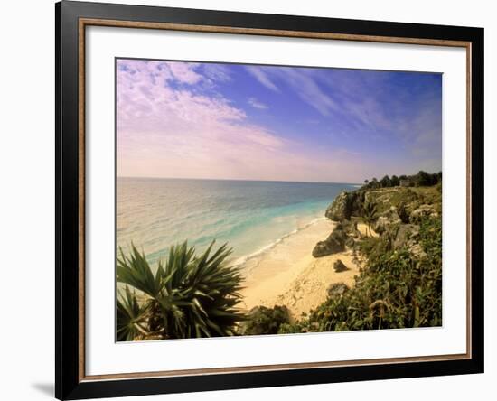 Caribbean Sea, Tulum, Yucatan, Mexico-Walter Bibikow-Framed Photographic Print