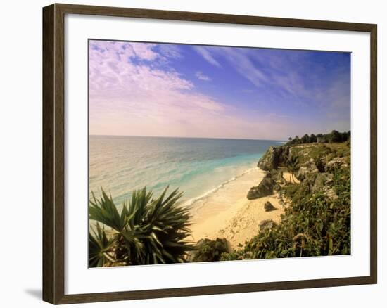 Caribbean Sea, Tulum, Yucatan, Mexico-Walter Bibikow-Framed Photographic Print