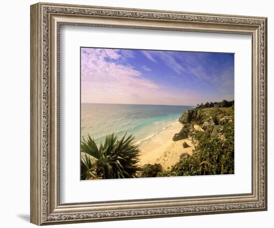 Caribbean Sea, Tulum, Yucatan, Mexico-Walter Bibikow-Framed Photographic Print