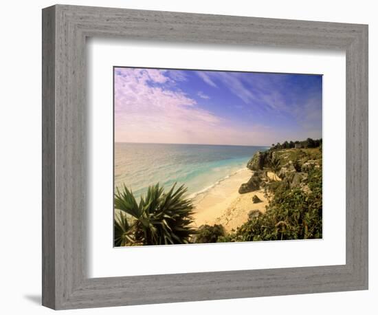 Caribbean Sea, Tulum, Yucatan, Mexico-Walter Bibikow-Framed Photographic Print