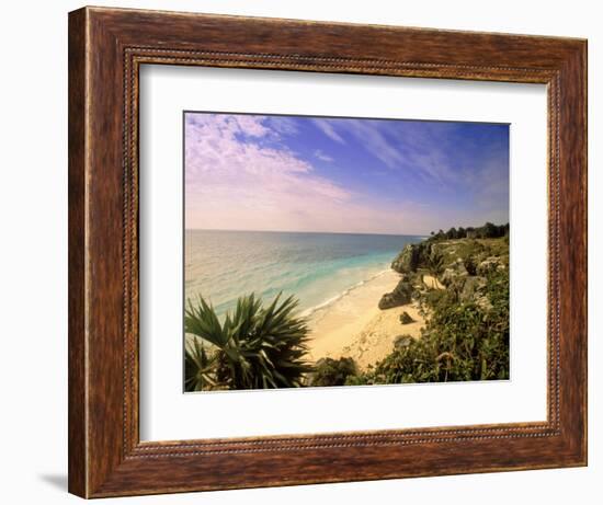 Caribbean Sea, Tulum, Yucatan, Mexico-Walter Bibikow-Framed Photographic Print