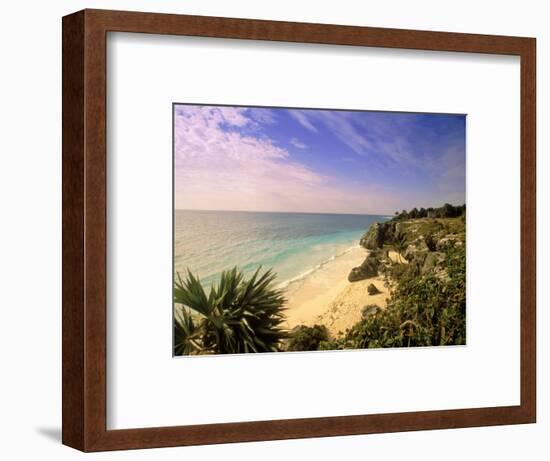 Caribbean Sea, Tulum, Yucatan, Mexico-Walter Bibikow-Framed Photographic Print