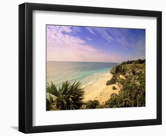 Caribbean Sea, Tulum, Yucatan, Mexico-Walter Bibikow-Framed Photographic Print