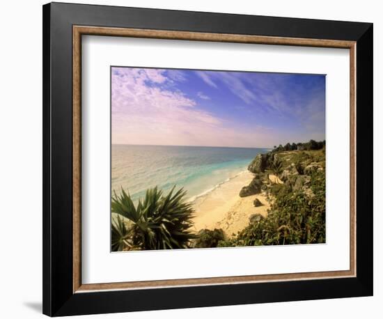 Caribbean Sea, Tulum, Yucatan, Mexico-Walter Bibikow-Framed Photographic Print