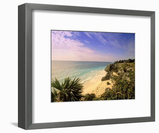 Caribbean Sea, Tulum, Yucatan, Mexico-Walter Bibikow-Framed Photographic Print