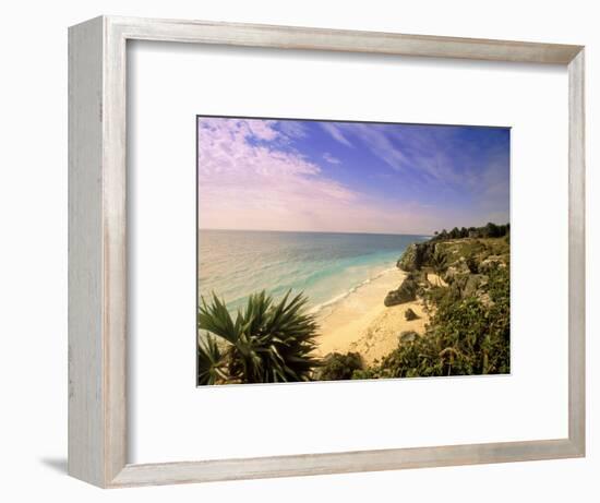 Caribbean Sea, Tulum, Yucatan, Mexico-Walter Bibikow-Framed Photographic Print