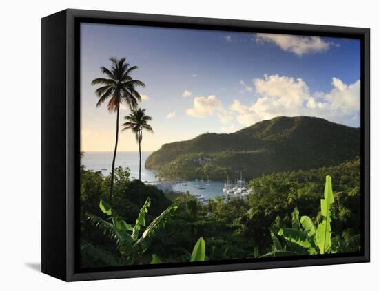 Caribbean, St Lucia, Marigot Bay and Harbour-Michele Falzone-Framed Premier Image Canvas