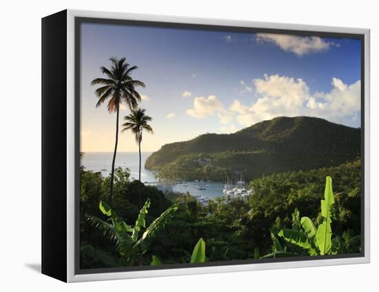 Caribbean, St Lucia, Marigot Bay and Harbour-Michele Falzone-Framed Premier Image Canvas