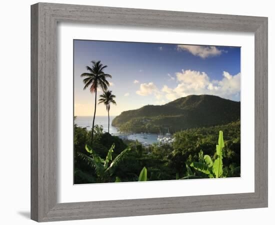 Caribbean, St Lucia, Marigot Bay and Harbour-Michele Falzone-Framed Photographic Print