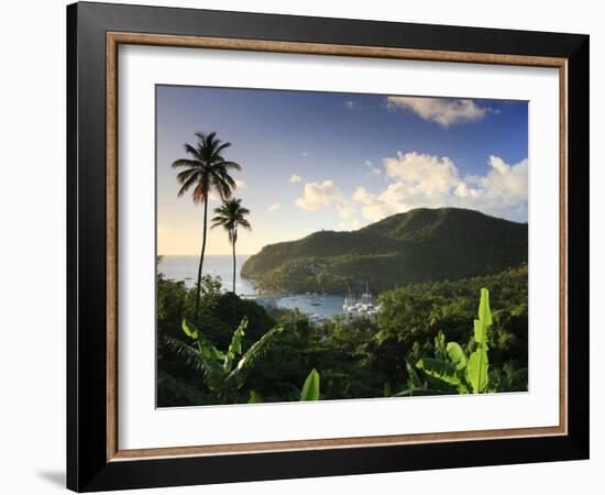 Caribbean, St Lucia, Marigot Bay and Harbour-Michele Falzone-Framed Photographic Print