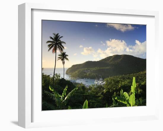 Caribbean, St Lucia, Marigot Bay and Harbour-Michele Falzone-Framed Photographic Print