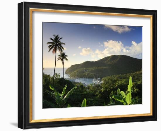 Caribbean, St Lucia, Marigot Bay and Harbour-Michele Falzone-Framed Photographic Print