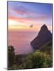 Caribbean, St Lucia, Petit Piton and Anse Des Pitons Beach-Michele Falzone-Mounted Photographic Print