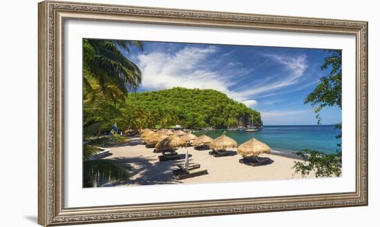 Caribbean, St Lucia, Soufriere, Anse Chastanet, Anse Chastanet Beach-Alan Copson-Framed Photographic Print