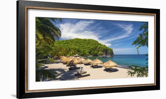 Caribbean, St Lucia, Soufriere, Anse Chastanet, Anse Chastanet Beach-Alan Copson-Framed Photographic Print